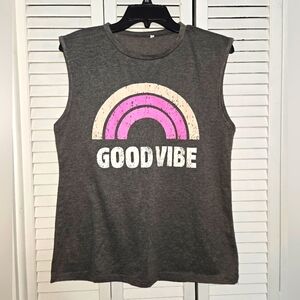 Women's L Good Vibe Muscle Tee